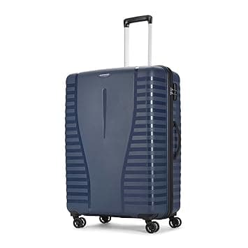 Aristocrat Large Polypropylene Airpro Spinner Check-in 75 Cm() 8 Wheels Trolley Bags for Travel Hard Case Luggage, Lightweight Bag with Combination Lock & Robust Trolley with 3 Years Warranty (Blue)